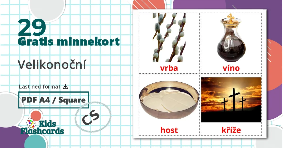 29 Velikonoční bildekort