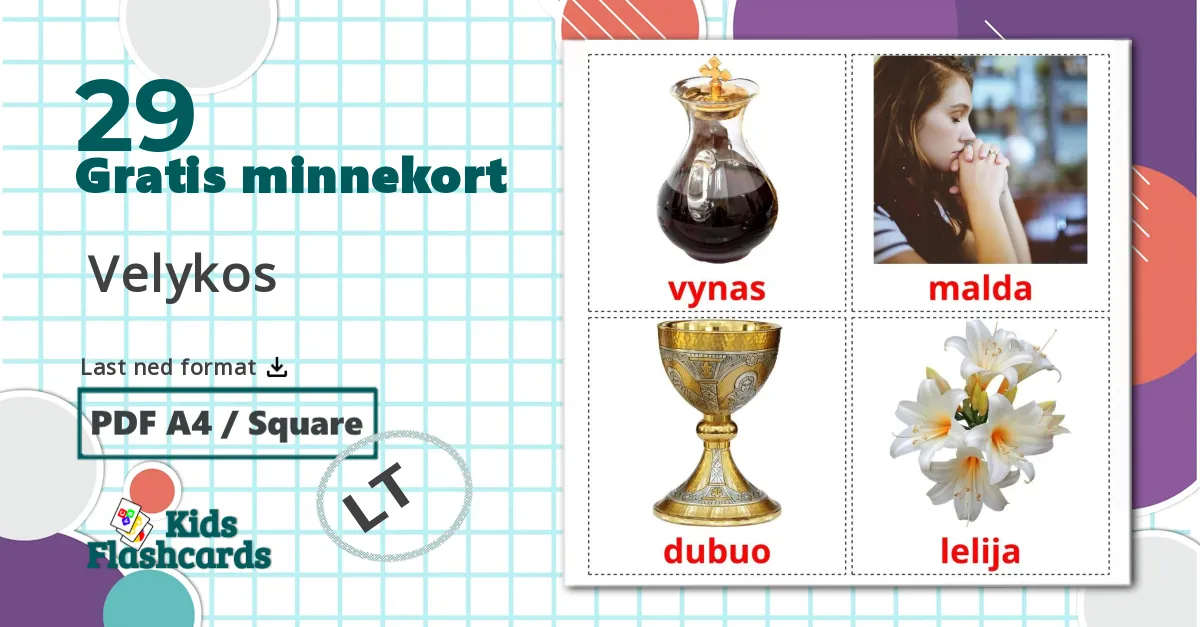 29  Velykos bildekort