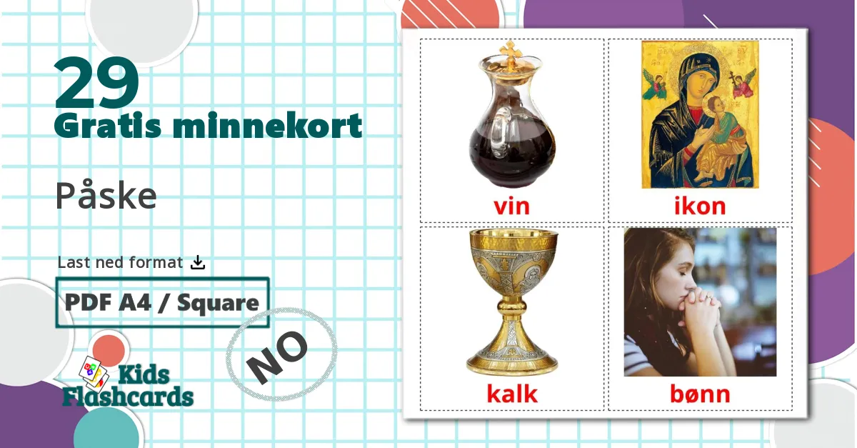 29 Påske bildekort