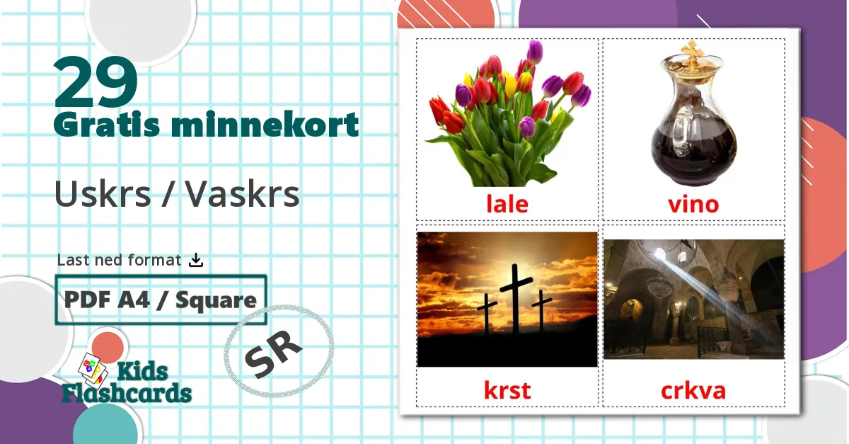 29 Uskrs / Vaskrs bildekort