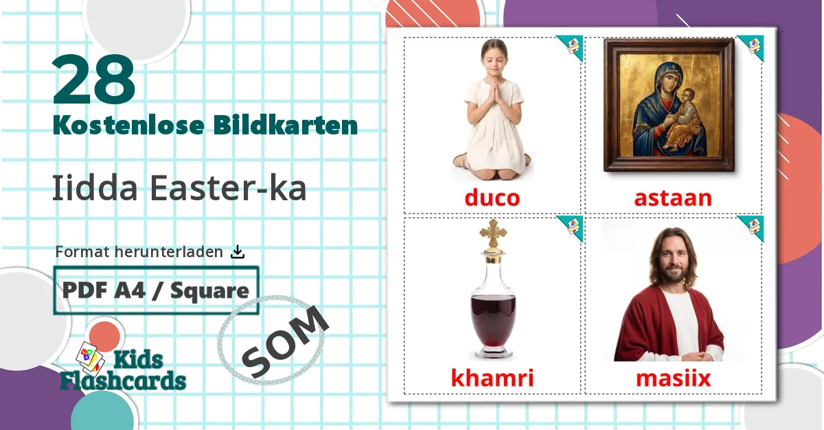 28 Bildkarten für Ostern