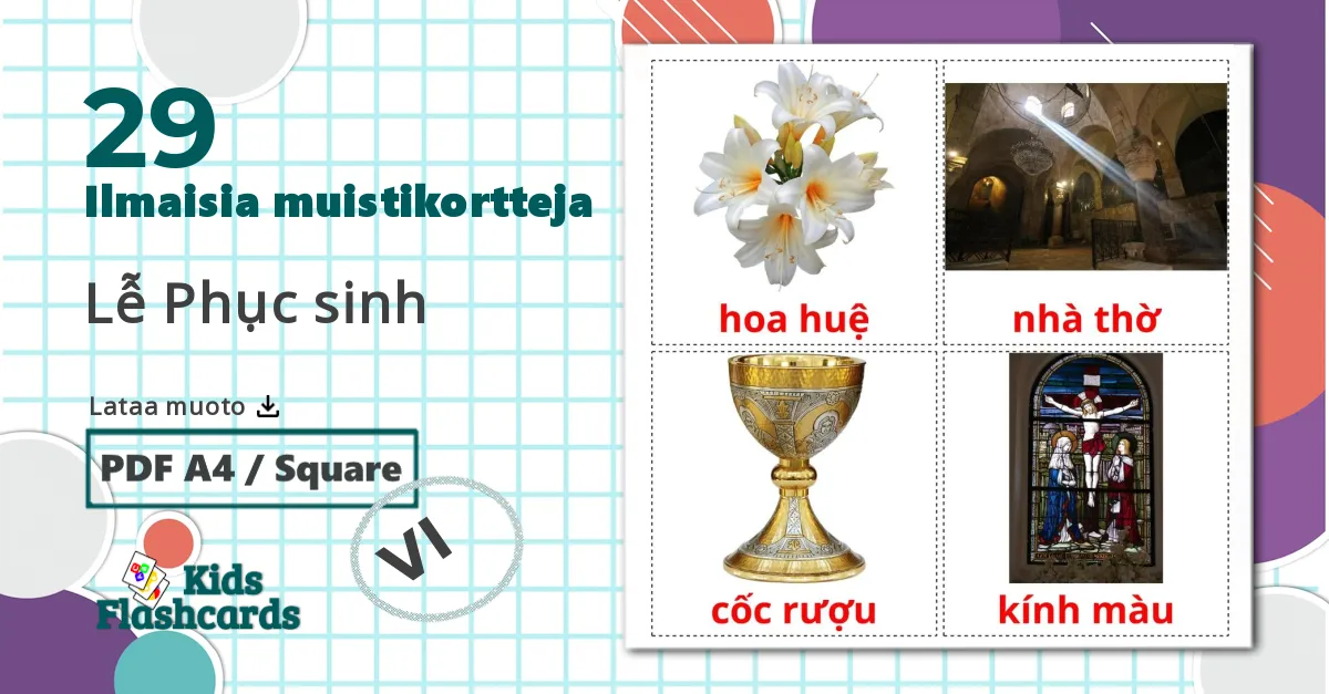 29 Lễ Phục sinh lasten kuvakortit