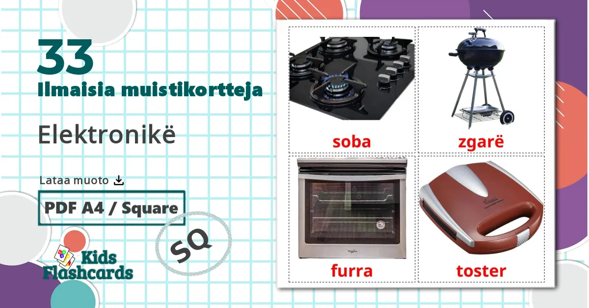 Elektroniikka - albanian sanastokortit