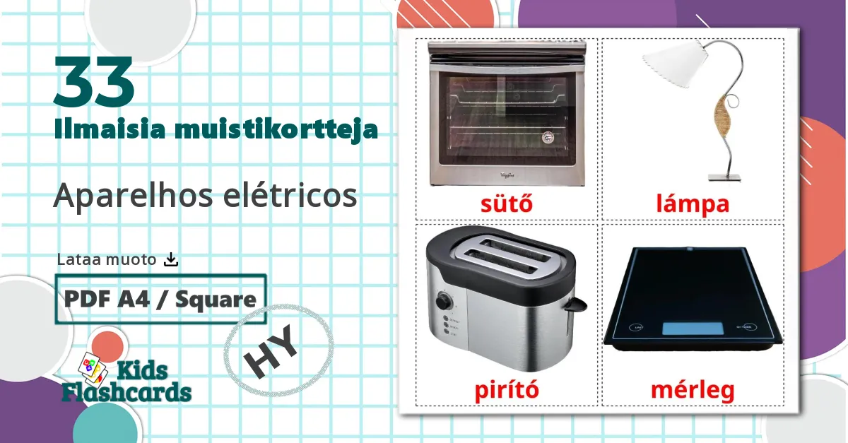 33 Elektroniikka lasten kuvakortit