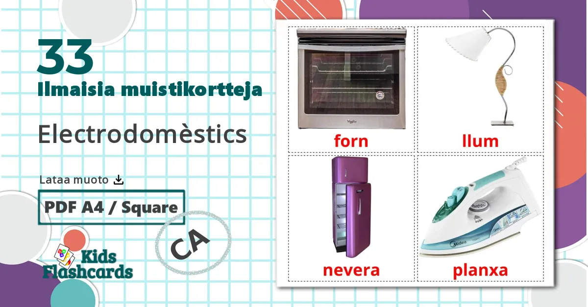 33 Elektroniikka lasten kuvakortit