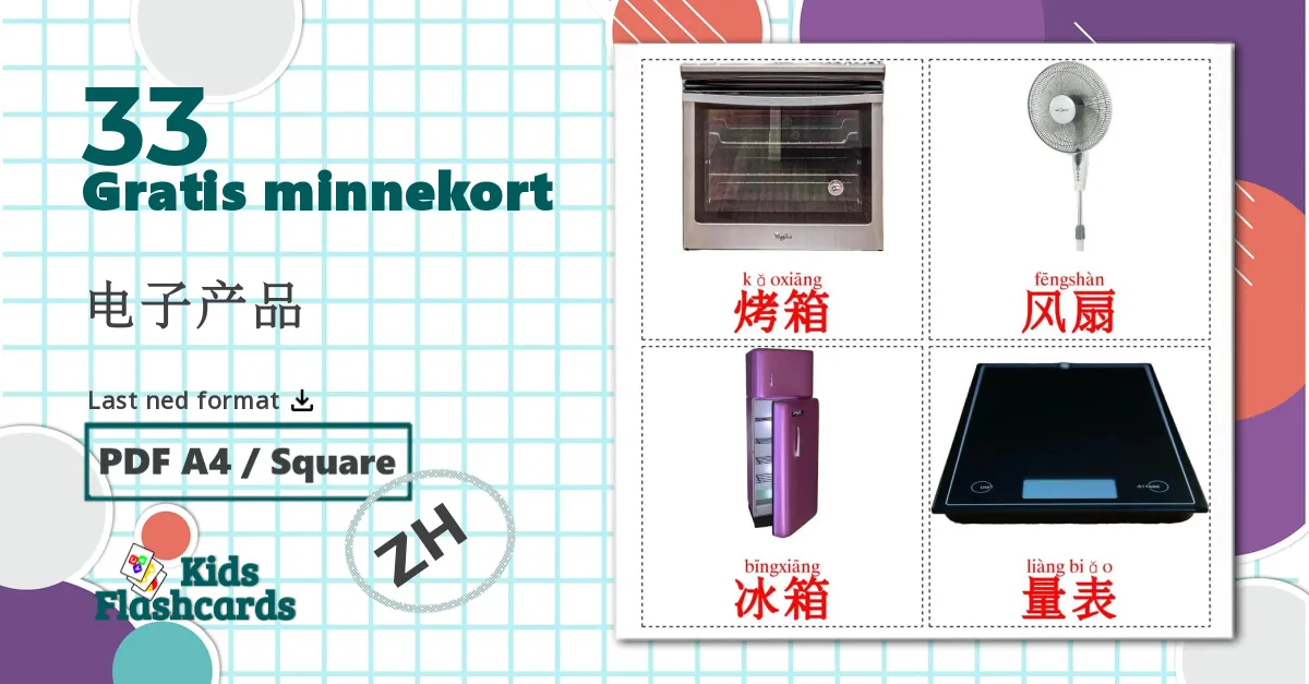 33 电子产品 bildekort