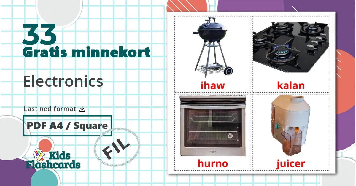 33 Electronics bildekort