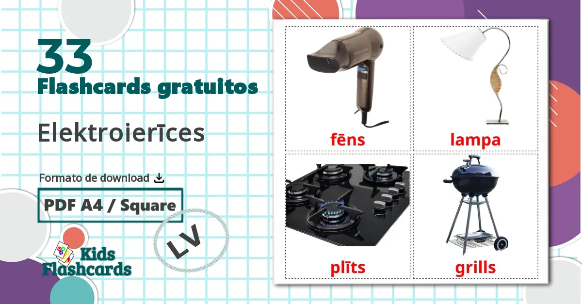 33 Flashcards de Elektroierīces