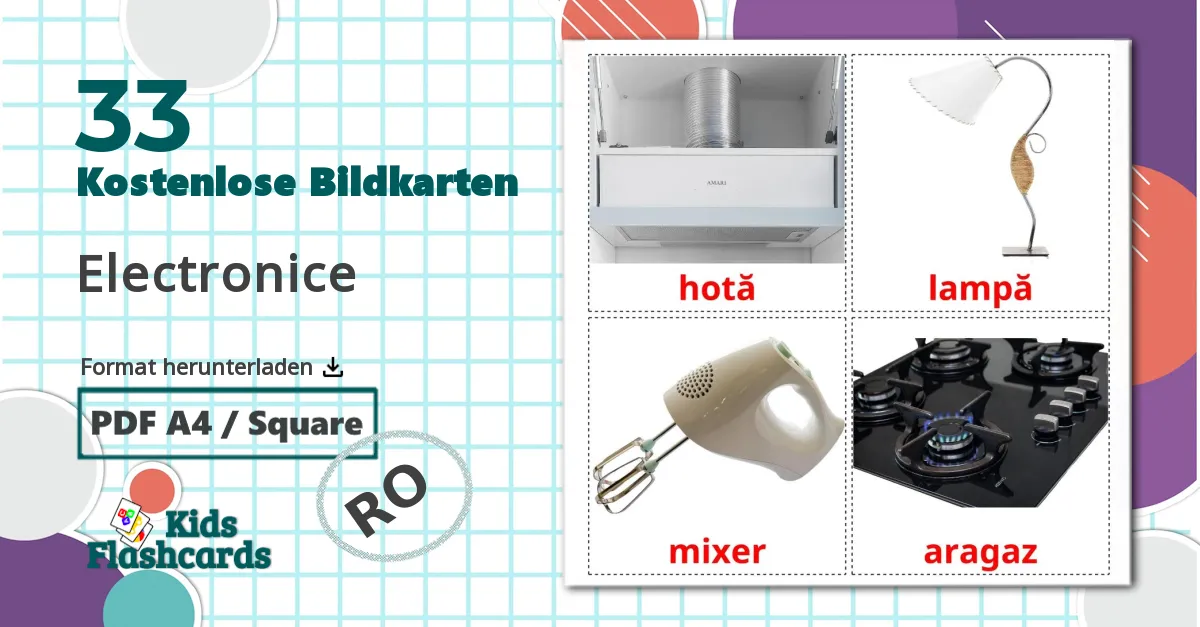 33 Bildkarten für Electronice