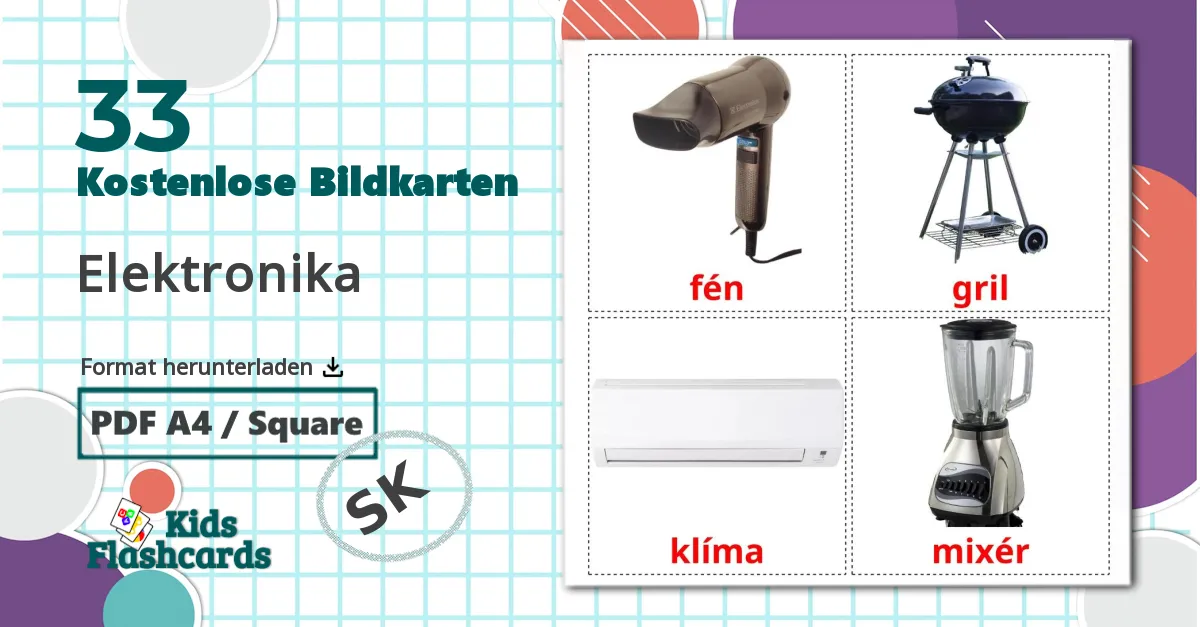 33 Bildkarten für Elektronika