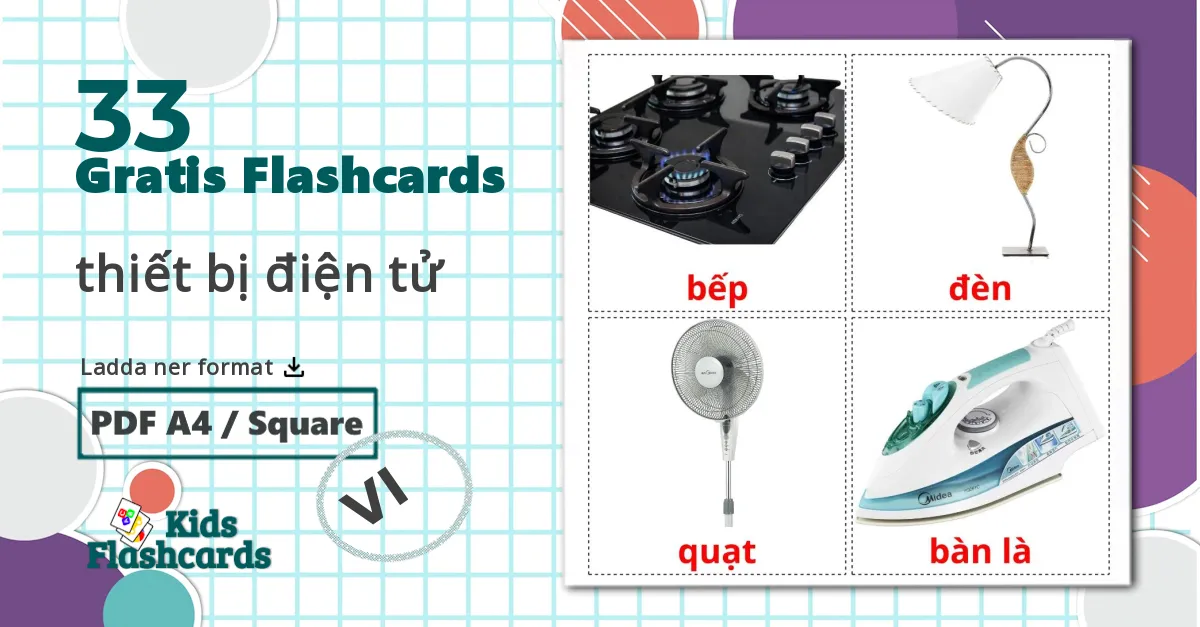 33 thiết bị điện tử bildkort för barn
