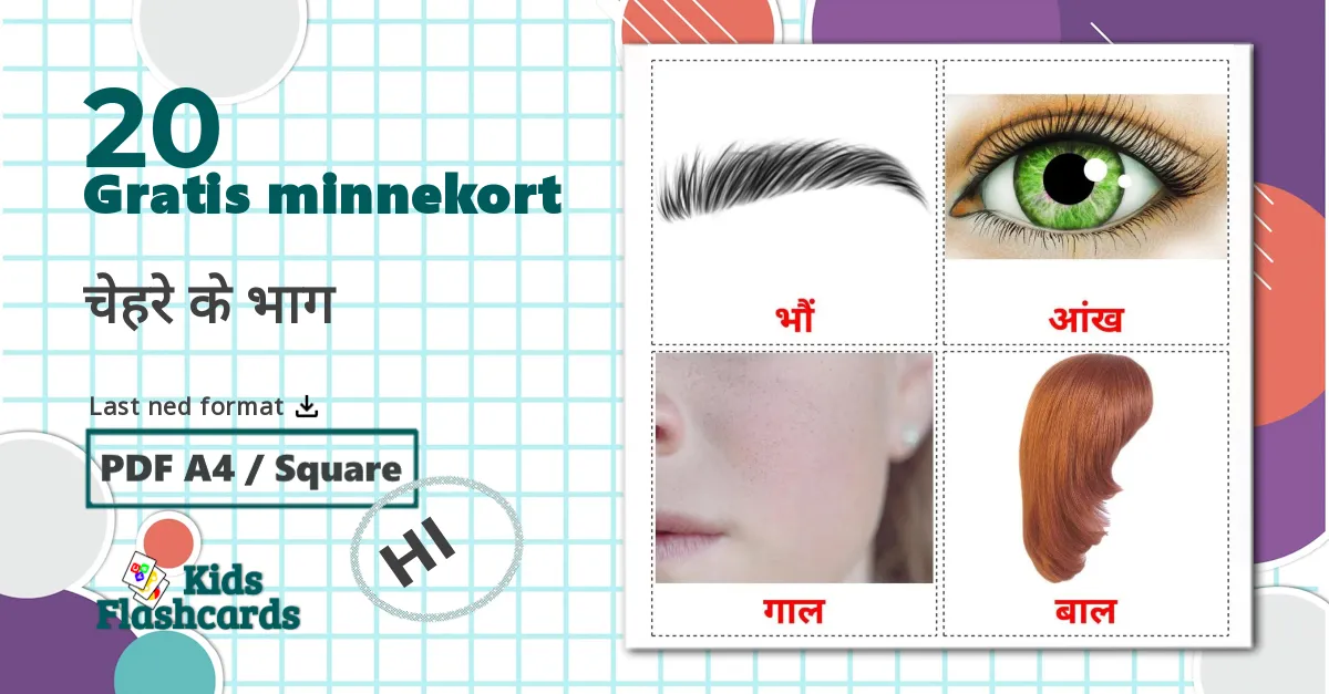 20 Ansikt bildekort