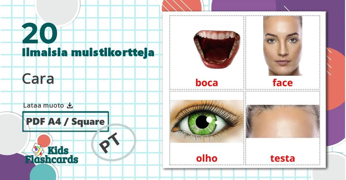 20 Cara lasten kuvakortit