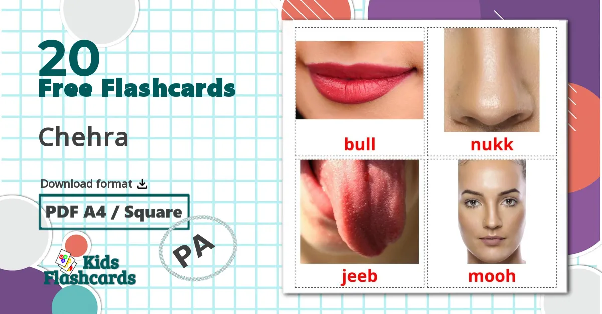 20 Face flashcards