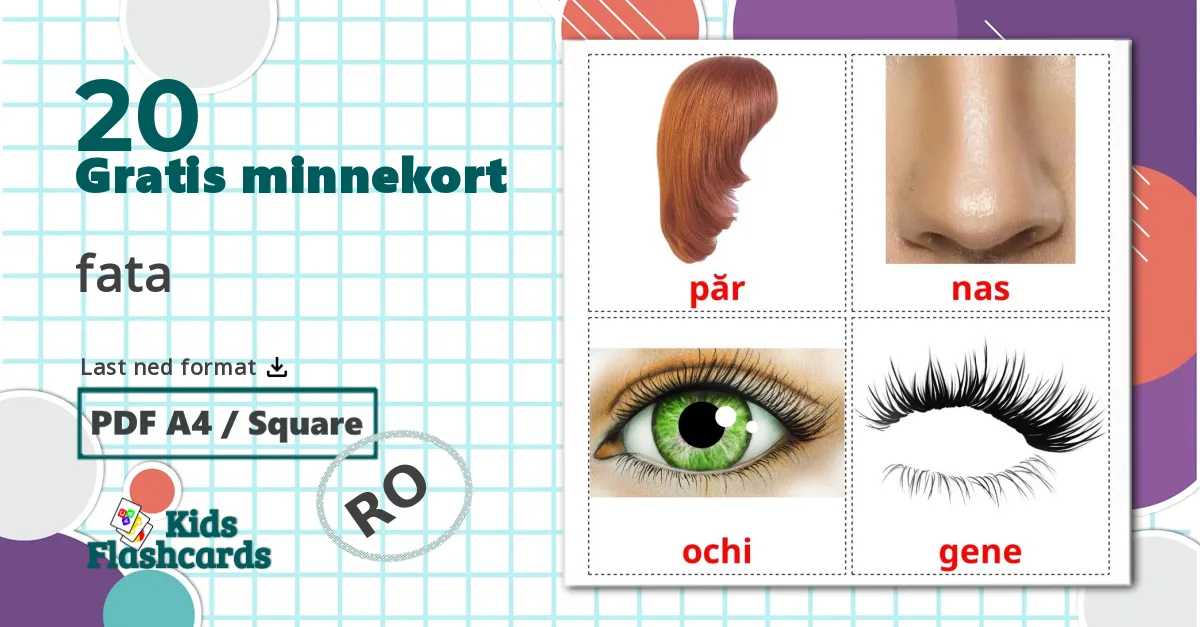 20 fata bildekort