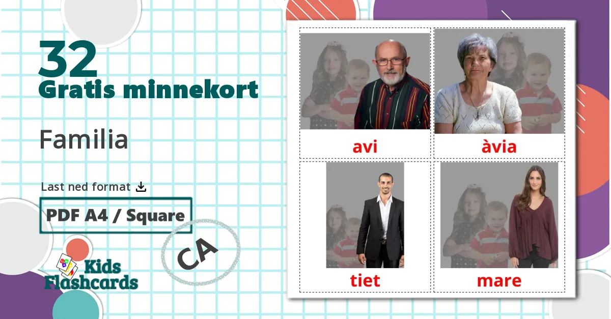 32 Familia bildekort