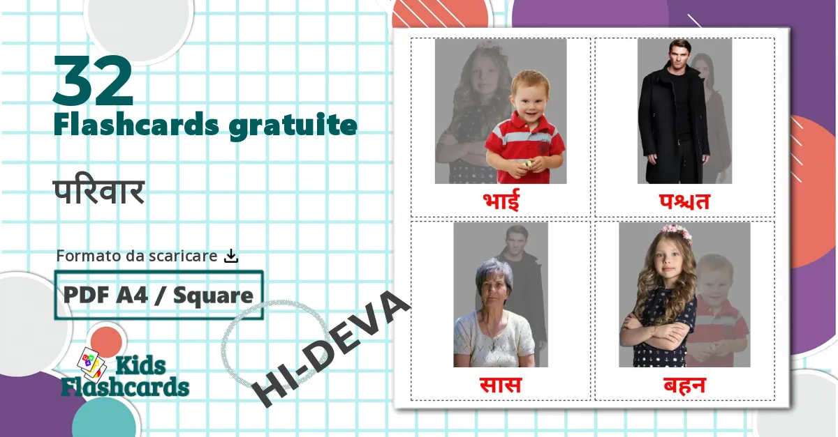 32 flashcards di Membri Della Famiglia
