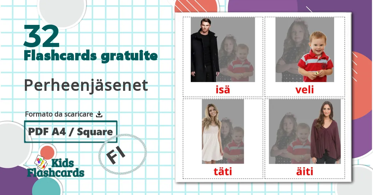 32 flashcards di Perheenjäsenet