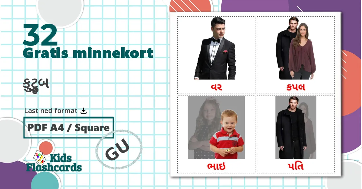 32 Familiemedlemmer bildekort