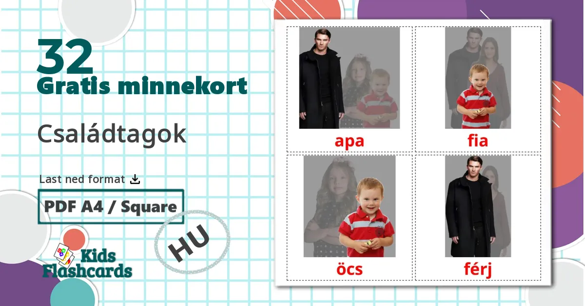 32 Családtagok bildekort