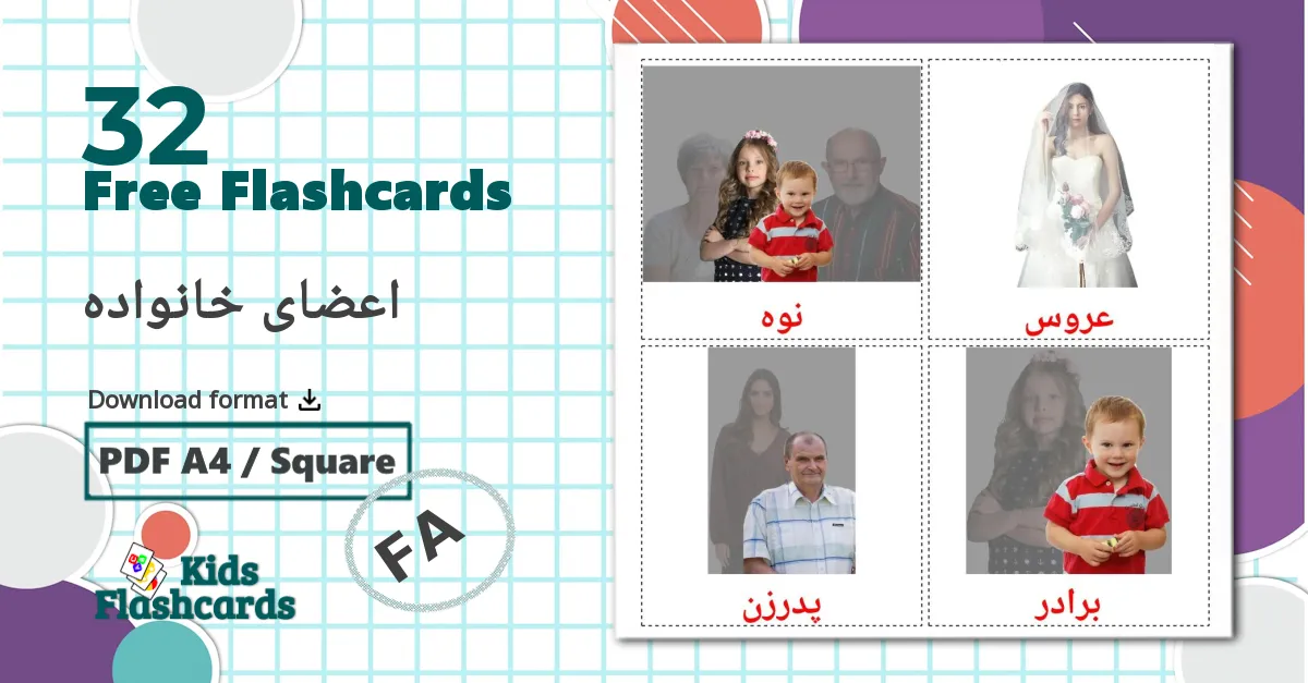 32 اعضای خانواده flashcards