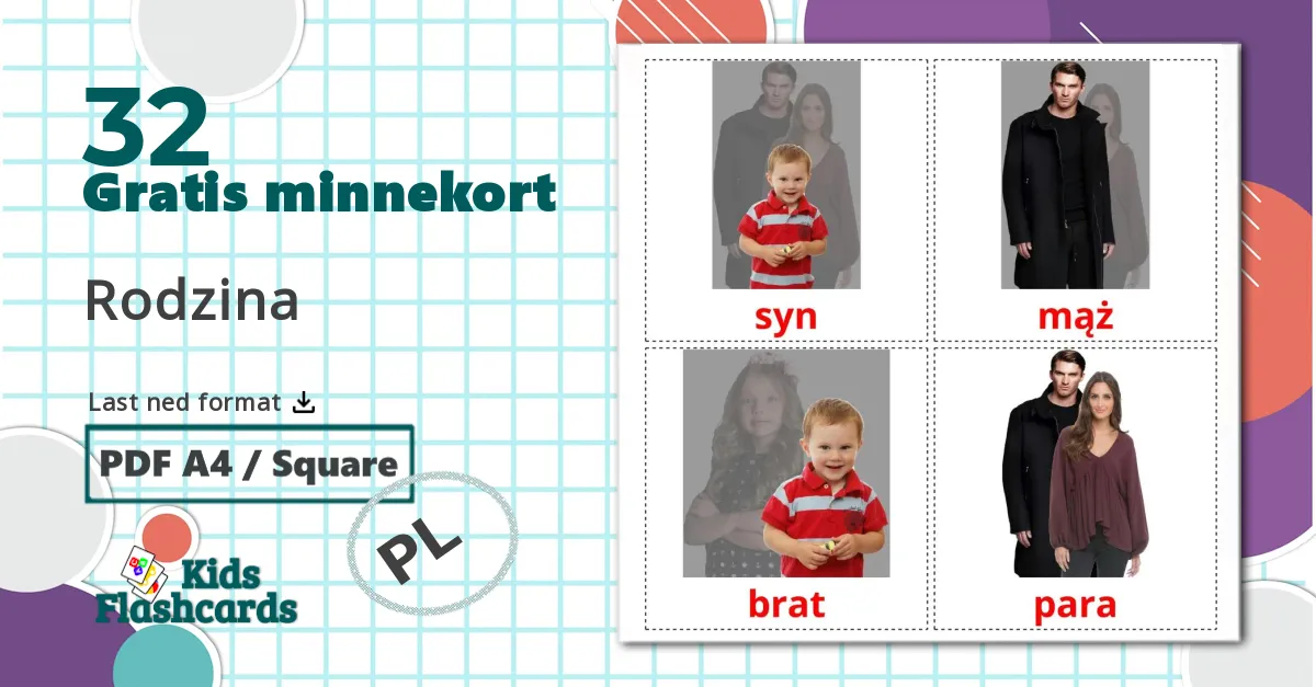 32 Rodzina bildekort