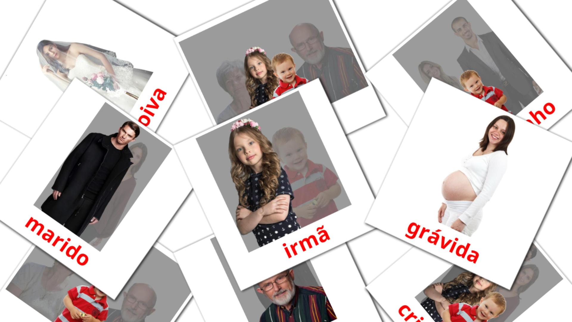 Bildkarten für Menbros da família 