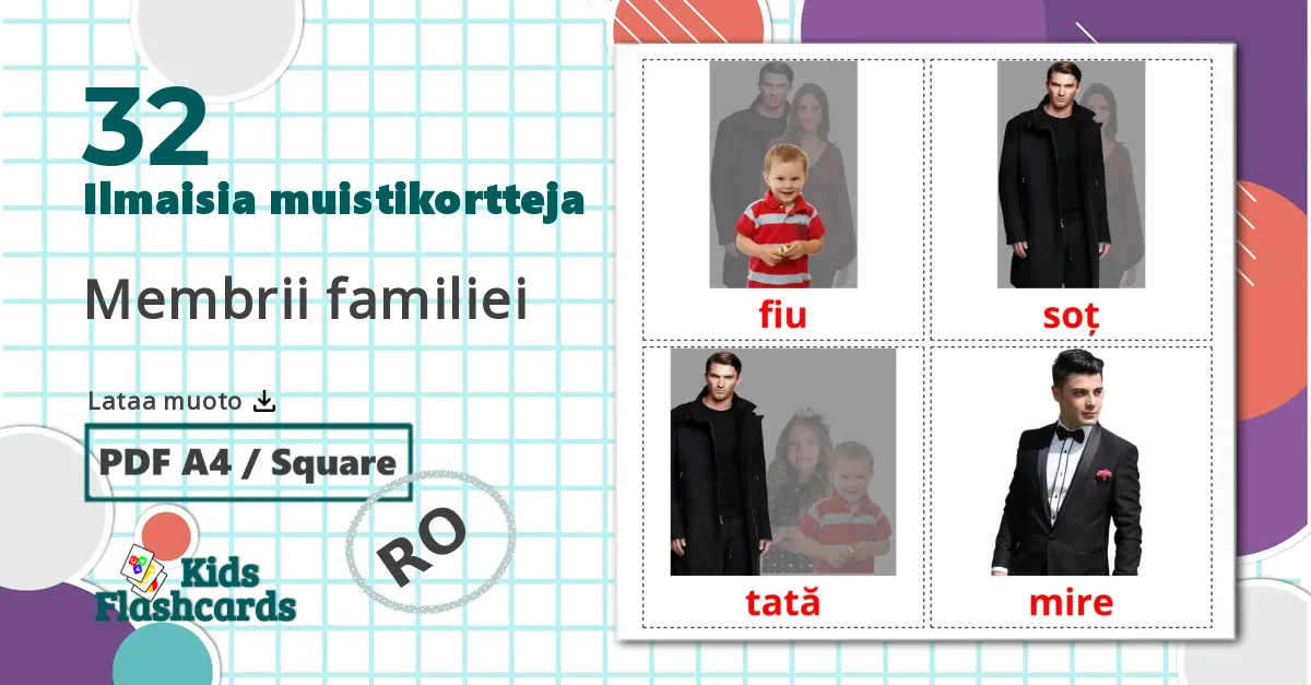 32 Membrii familiei lasten kuvakortit