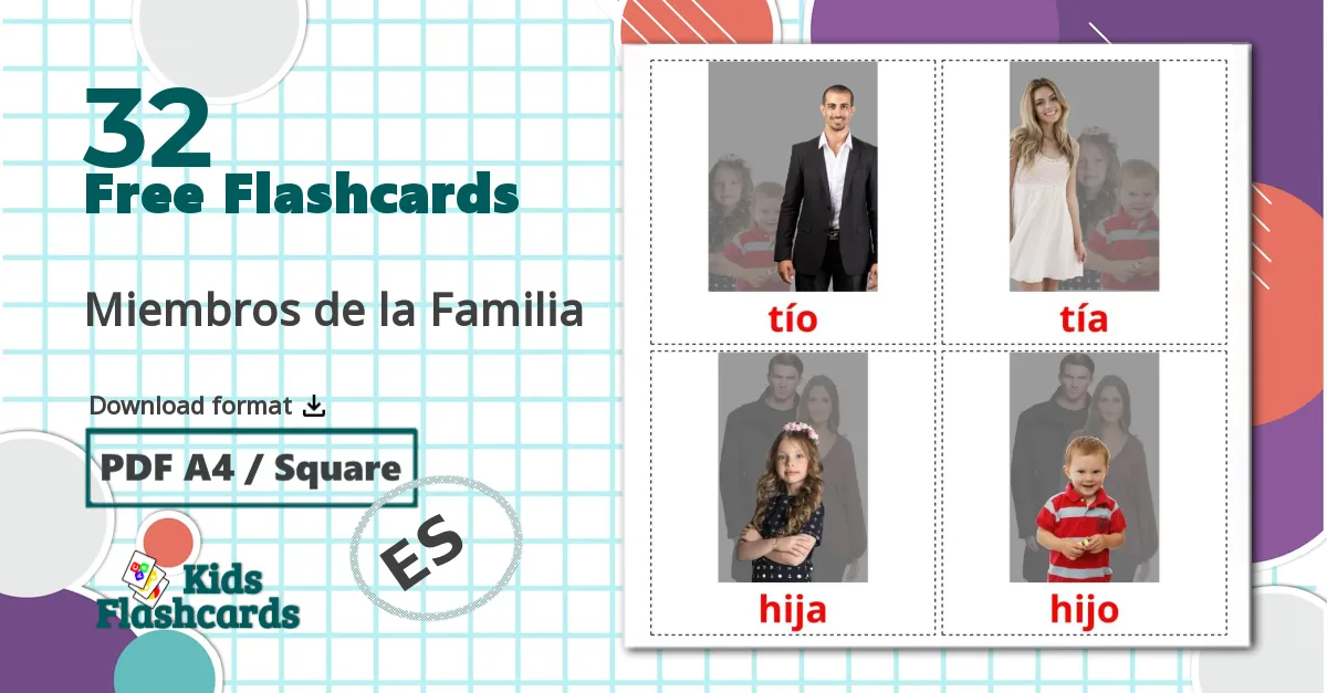 32 Miembros de la Familia flashcards