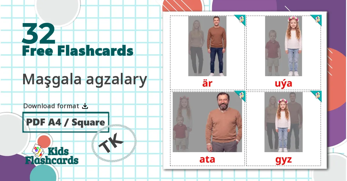 32 Family members flashcards