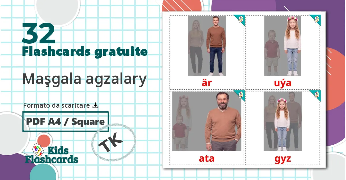 32 flashcards di Membri Della Famiglia