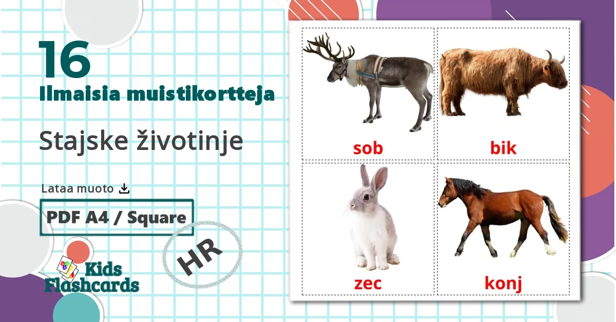 16 Stajske životinje lasten kuvakortit