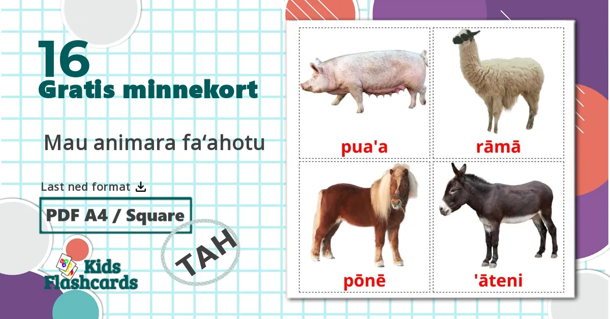 16  Mau animara fa‘ahotu bildekort