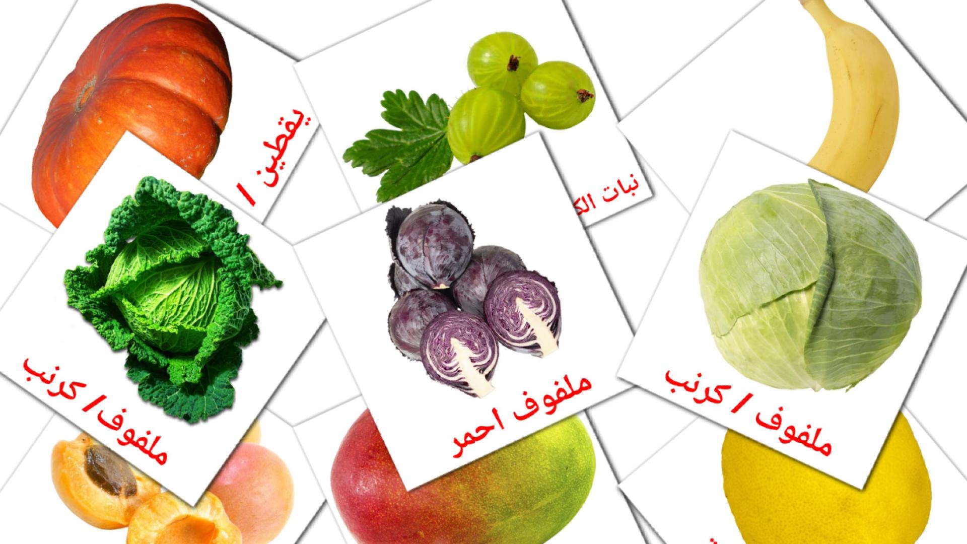 طعام Flashcards di vocabolario arabo