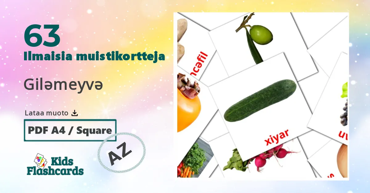 Giləmeyvə – lasten kuvakortit azerbaijaniksi sanastoon