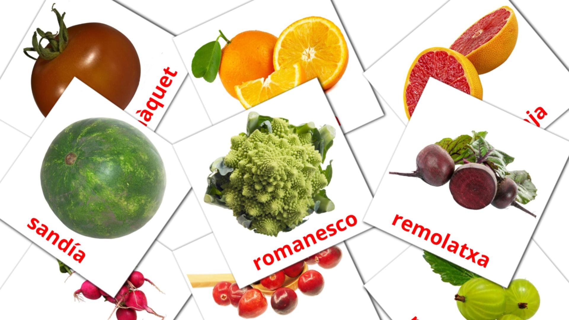 Aliments catalan vocabulary flashcards