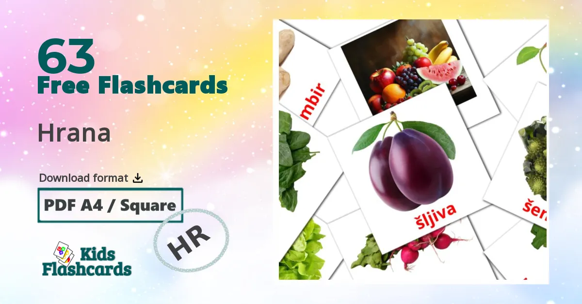 Hrana croatian vocabulary flashcards