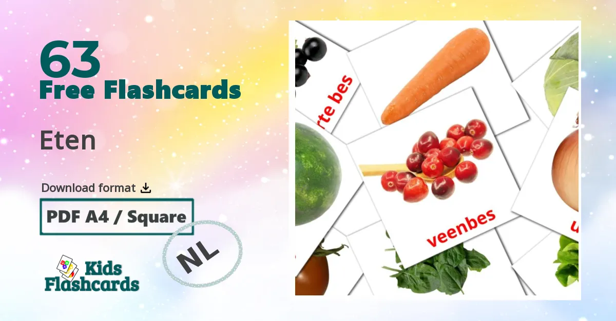 Eten dutch vocabulary flashcards