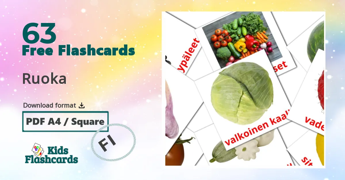 Ruoka  finnish vocabulary flashcards