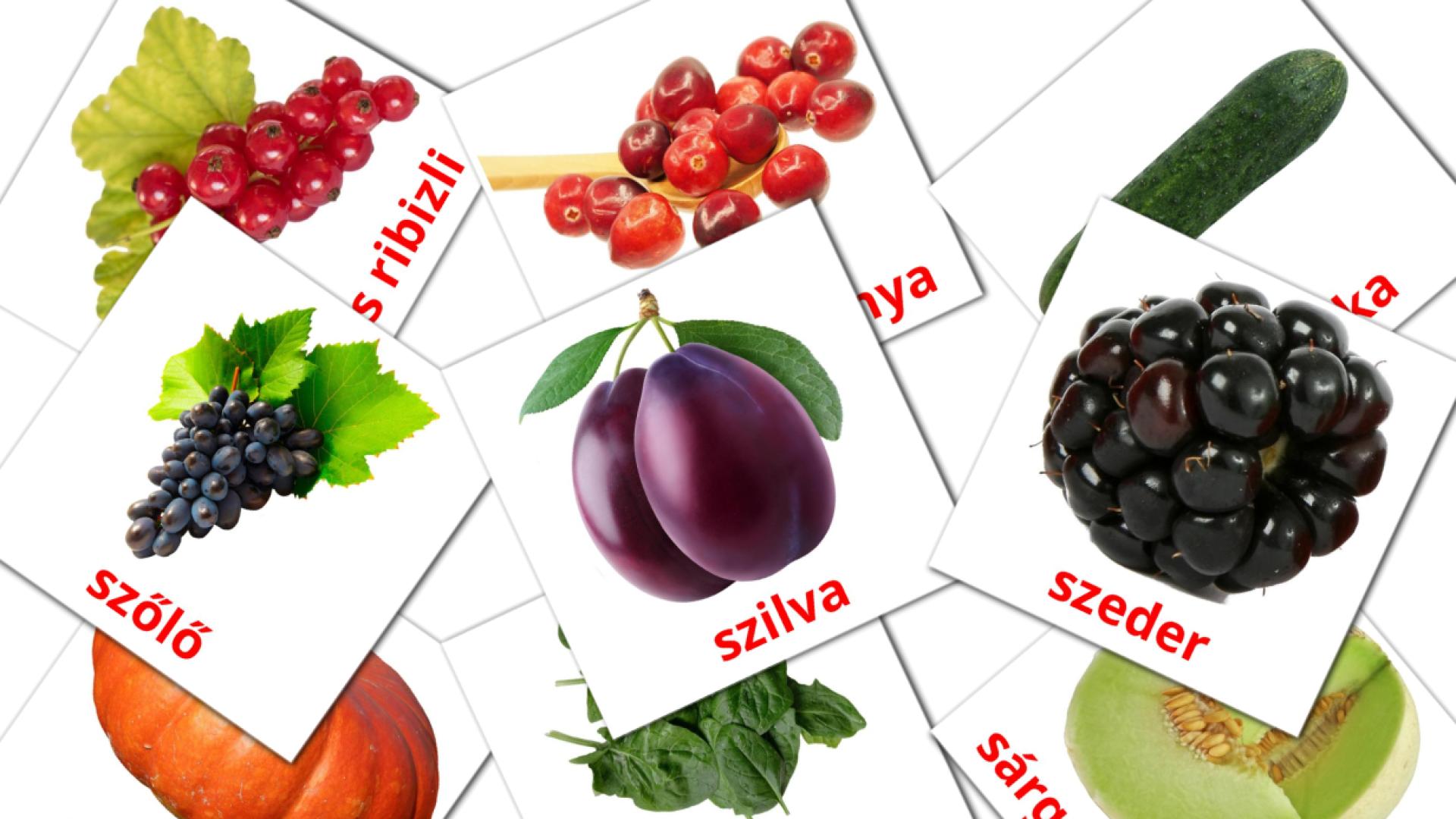 húngaro tarjetas de vocabulario en Élelmiszer