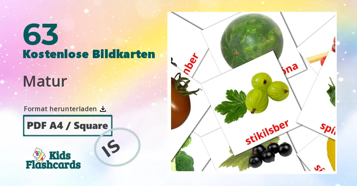 Isländisch Mature Vokabelkarteikarten