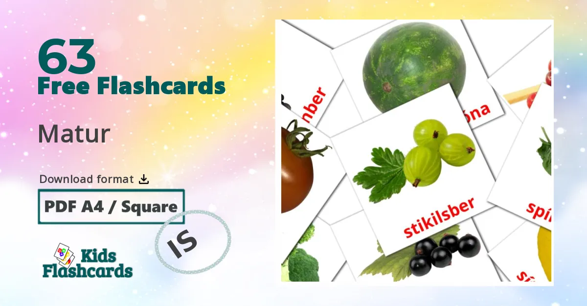 Matur icelandic vocabulary flashcards