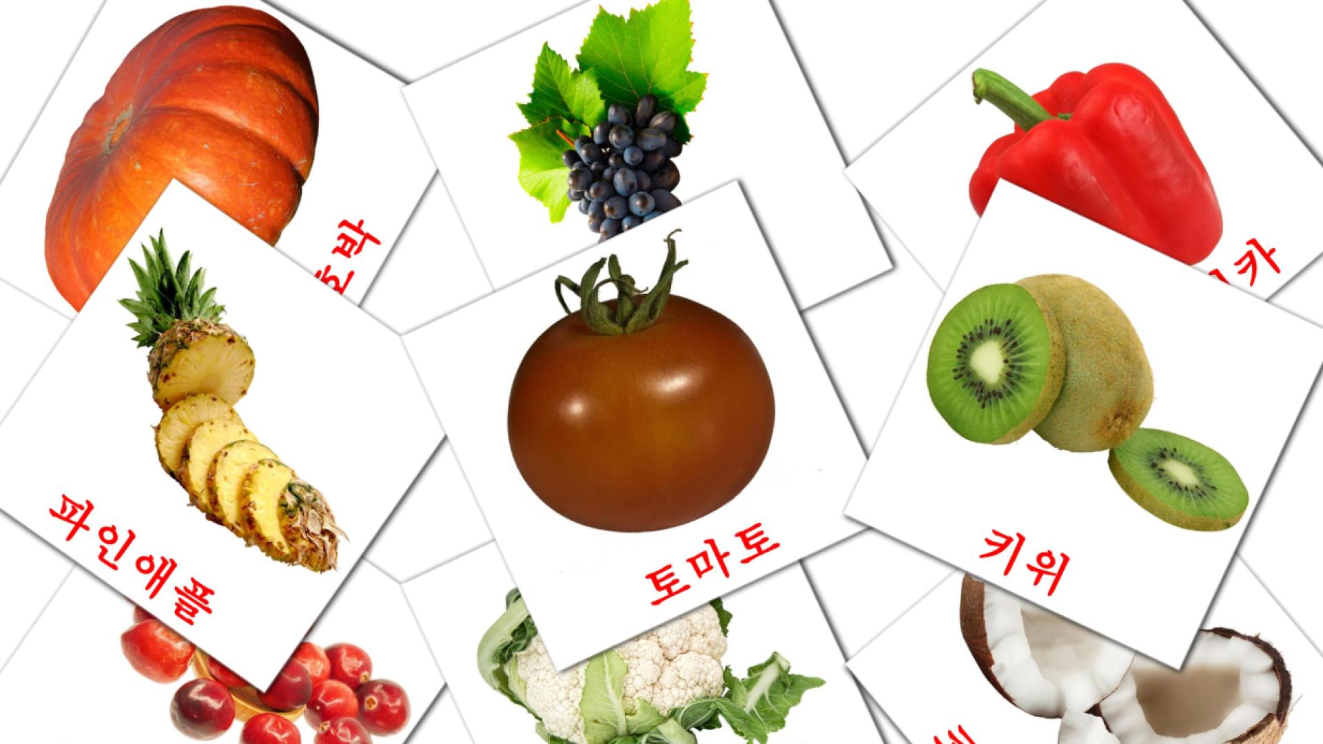 Карточки Домана 음식 на корейском языке