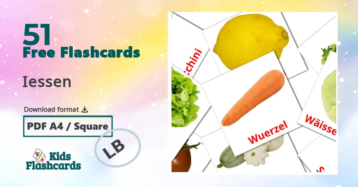 Iessen luxembourgish vocabulary flashcards