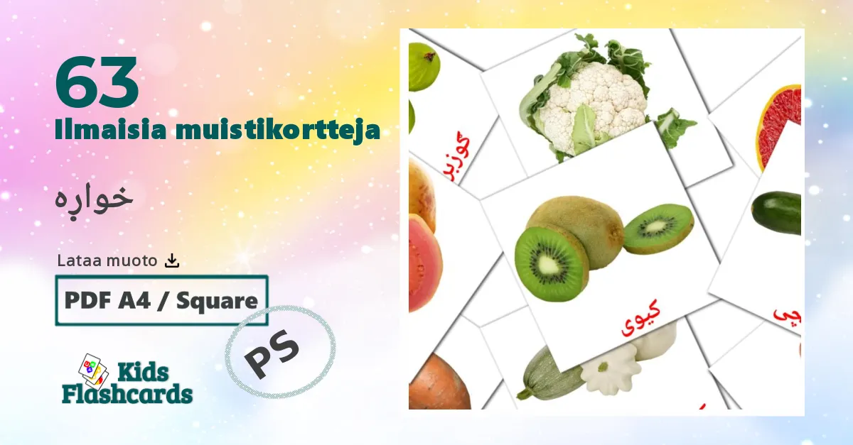 Ruoka  lasten kuvakortit