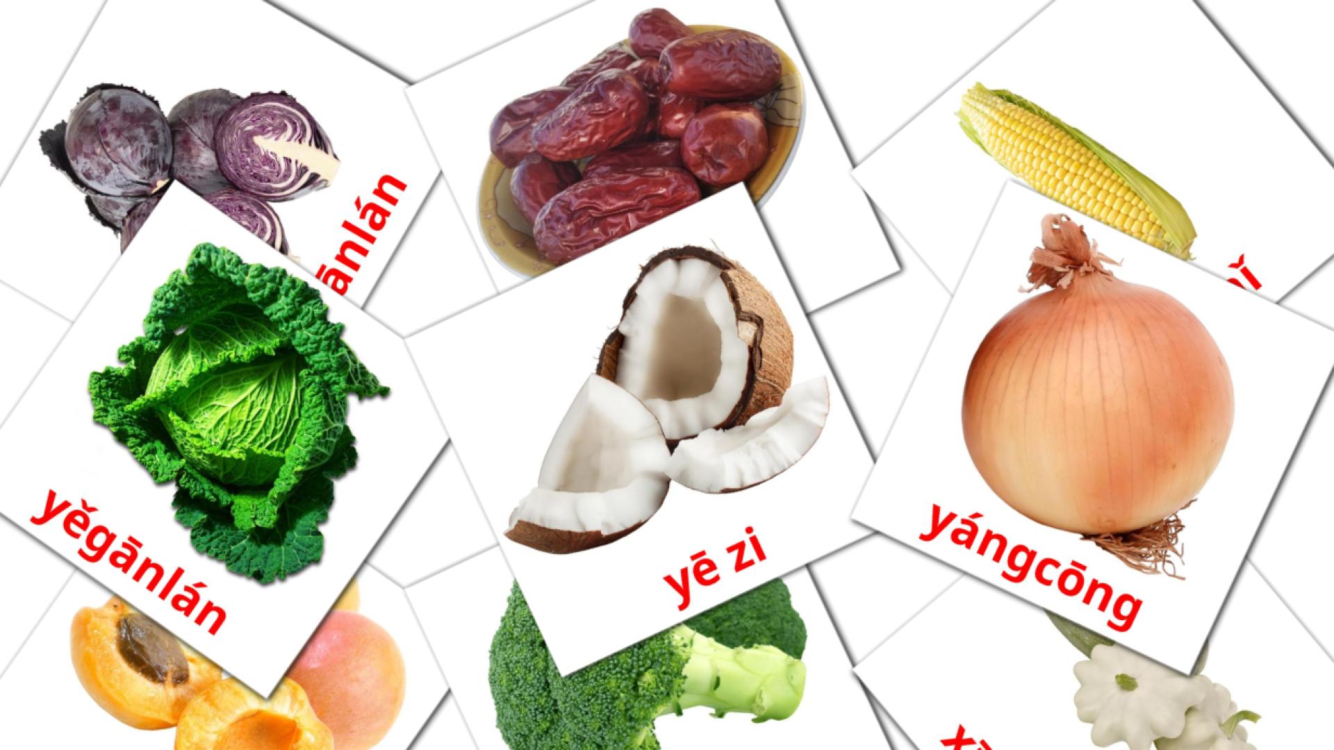 food pinyin vocabulary flashcards