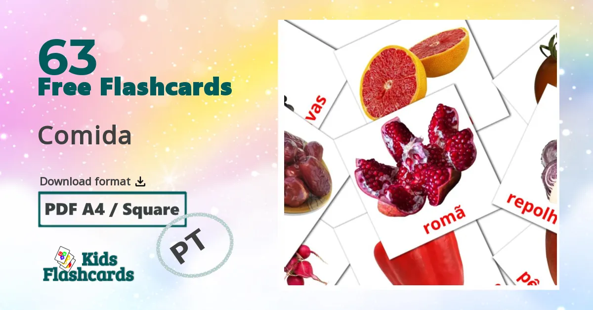 Comida portuguese vocabulary flashcards