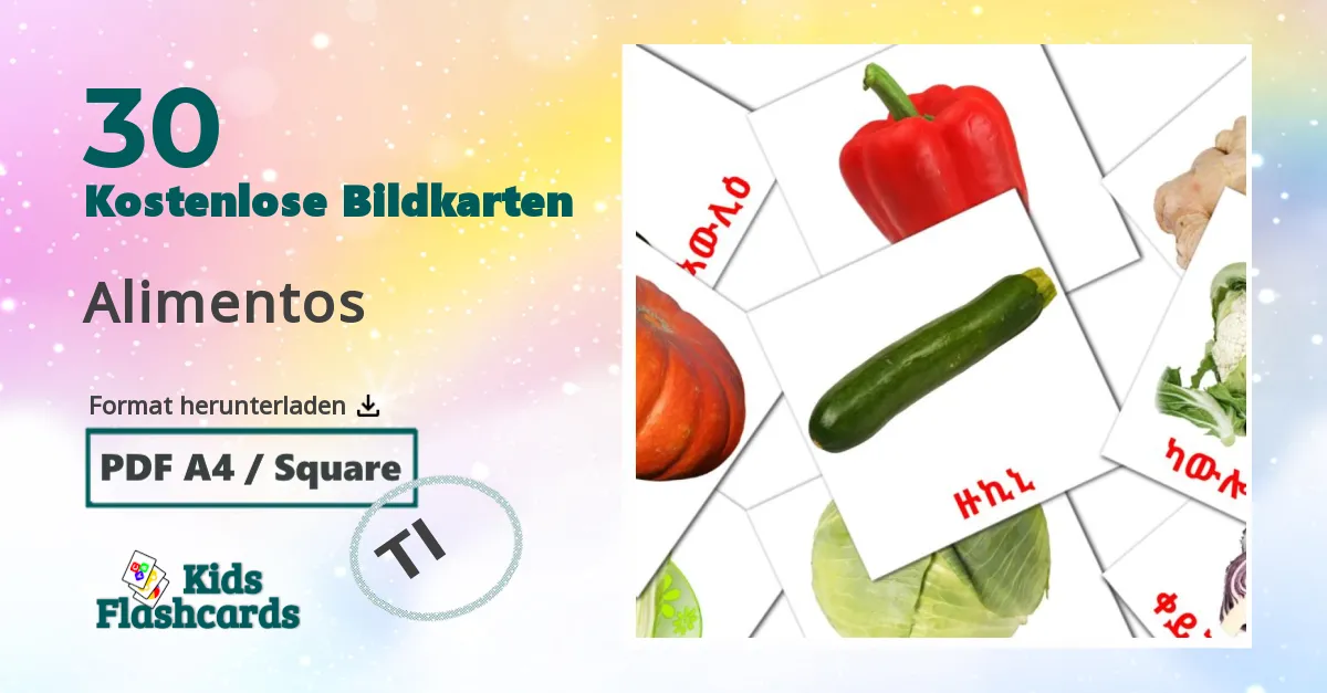 Bildkarten für Comida