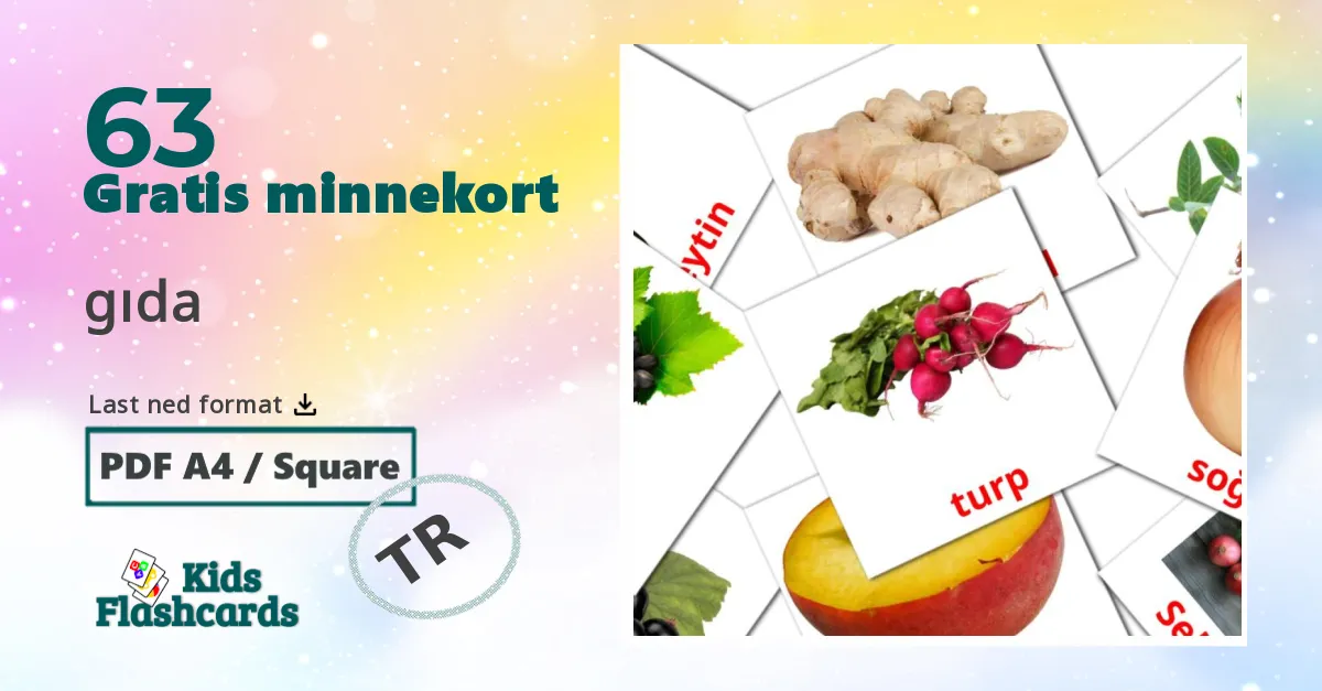 63 gıda bildekort