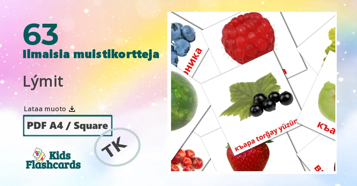 Lýmit – lasten kuvakortit turkmeniksi sanastoon
